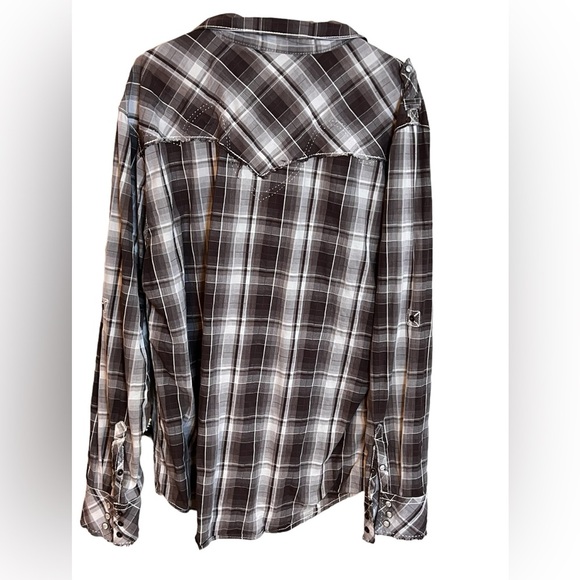 BKE Buckle Athletic Fit Stretch Plaid Long Sleeve Shirt sz XL - Picture 4 of 4